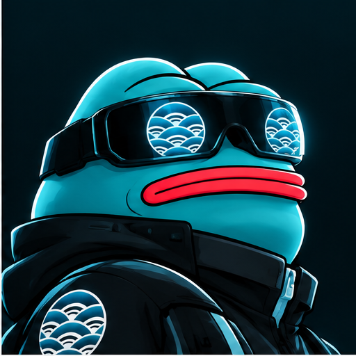 Kpepe in goggles reflecting the Kinetiq logo